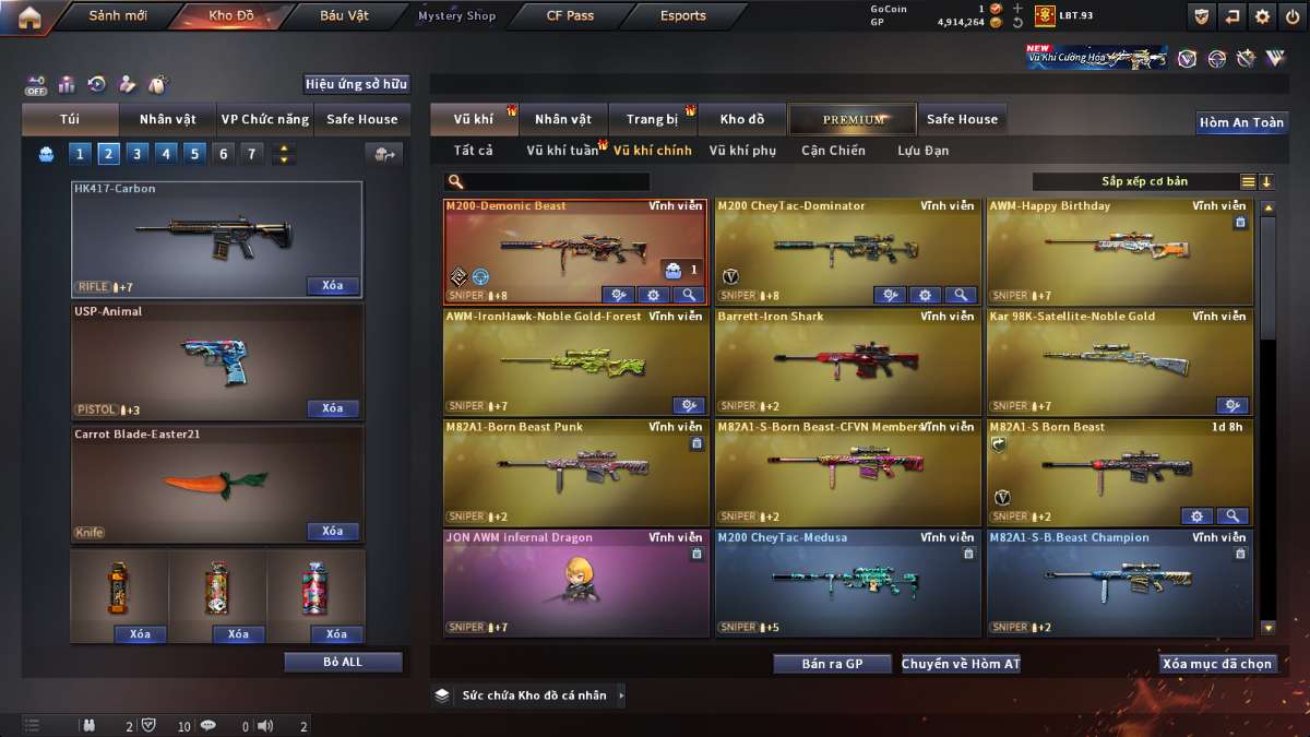 shop acc cf uy tin gia re